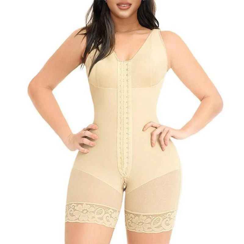 FAJAS COLOMBIANAS SHAPEWEAR FOR WOMEN TUMMY CONTROL POST SURGERY FULL BODY SHAPER BUTT LIFTER WITH ZIPPER CROTCH - Image 4