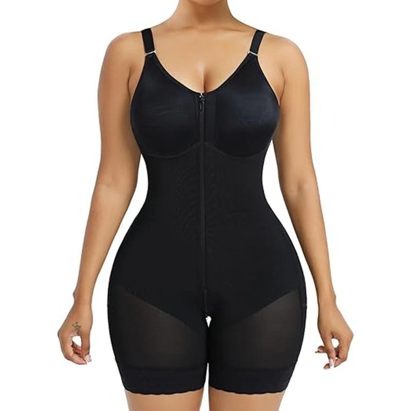 FAJAS COLOMBIANAS LOW CUT SHAPEWEAR TUMMY CONTROL BUTT LIFTER SHAPER WITH ZIPPER CROTCH DETACHABLE SHOULDER STRAP - Image 3