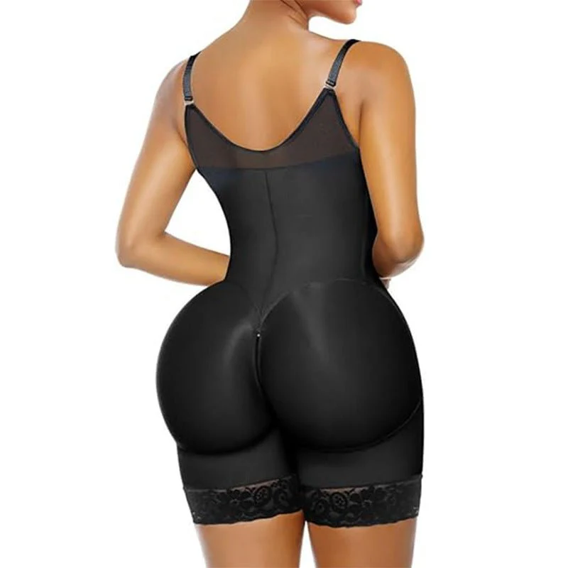 FAJAS COLOMBIANAS LOW CUT SHAPEWEAR TUMMY CONTROL BUTT LIFTER SHAPER WITH ZIPPER CROTCH DETACHABLE SHOULDER STRAP - Image 8