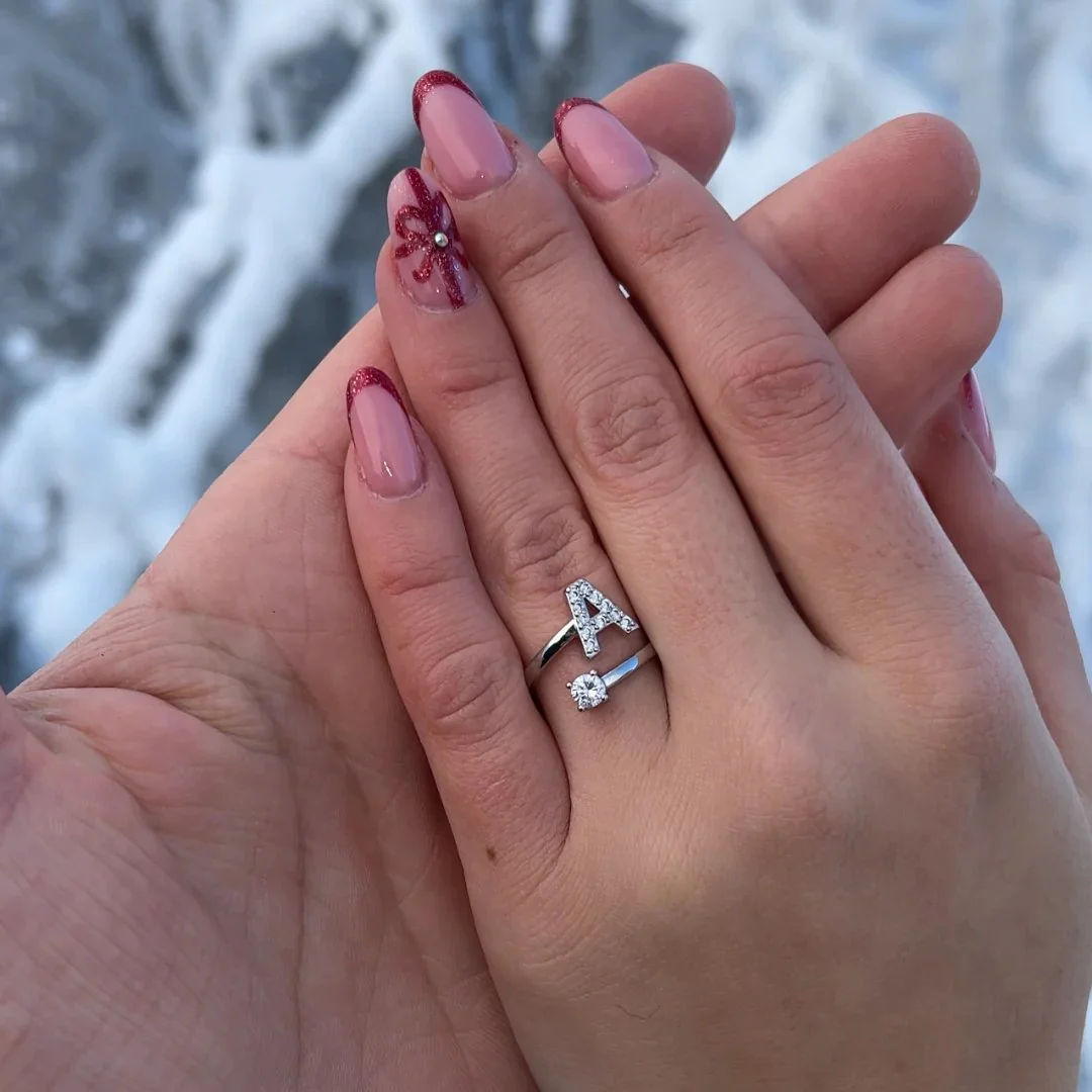 LUXURY LETTER UNISIZE RING - Image 3