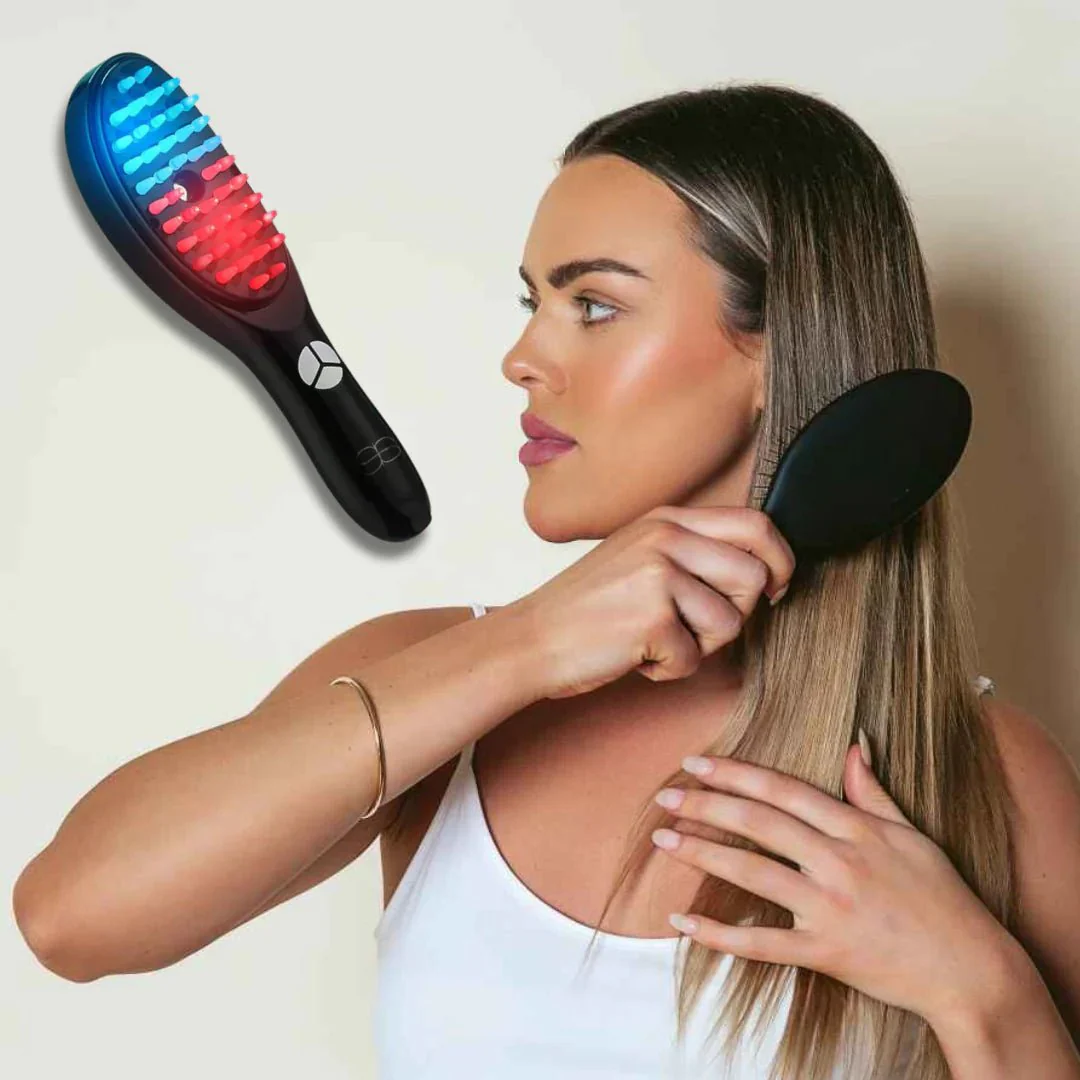 RED LIGHT THERAPY BRUSH SCALP MASSAGER COMB HAIR GROWTH ANTI HAIR LOSS - Image 2