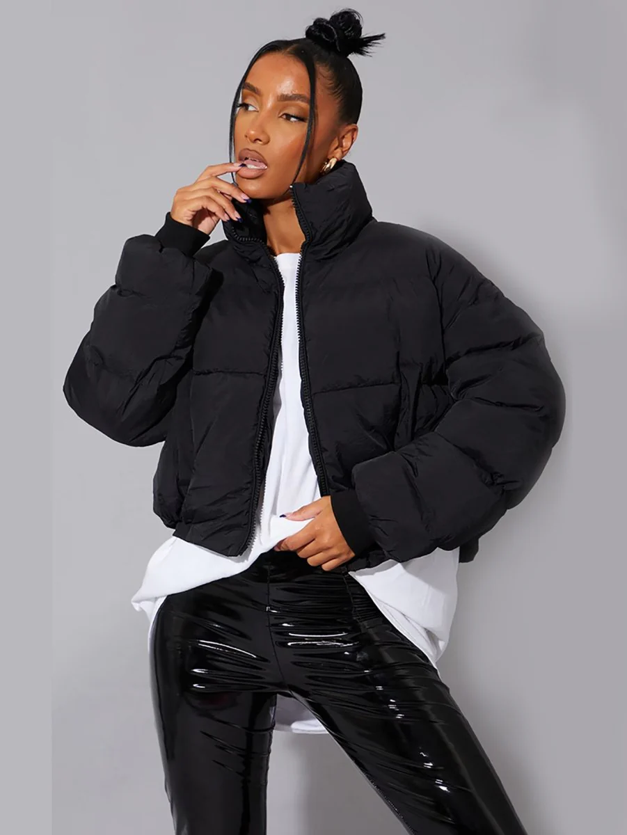 CROPPED MATTE PUFFER JACKET - Image 3