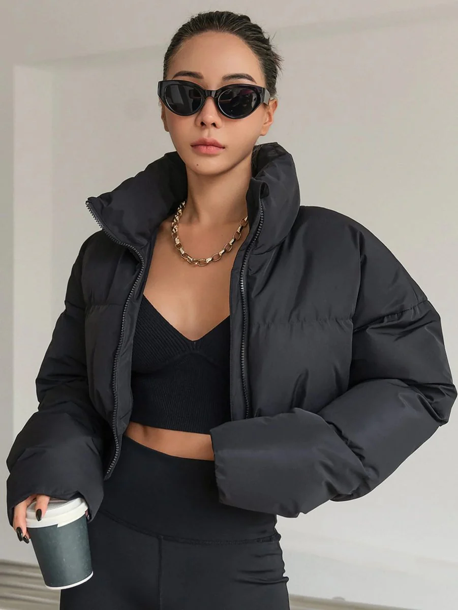 CROPPED MATTE PUFFER JACKET - Image 5