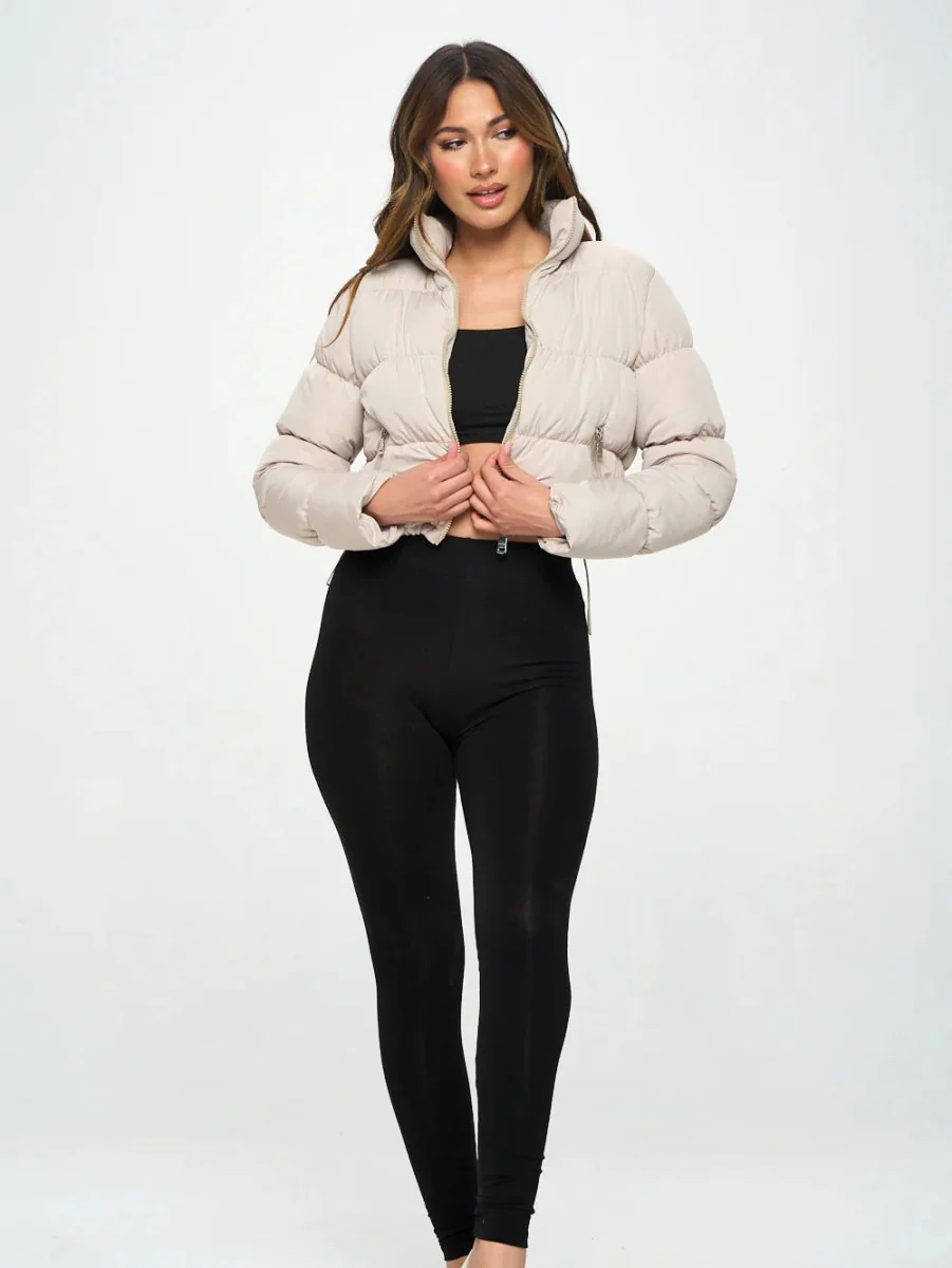 CROPPED MATTE PUFFER JACKET - Image 6