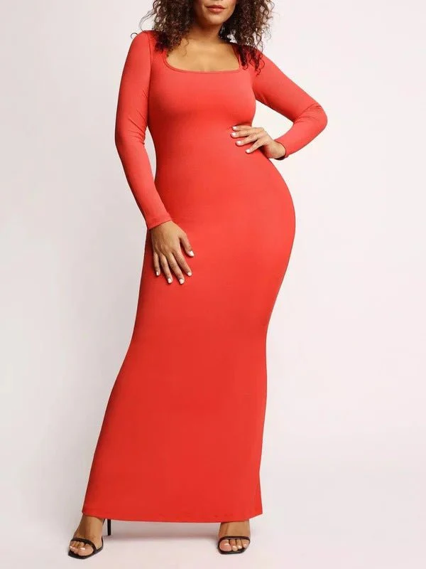CASUAL SOFT LOUNGE LONG SLEEVE MAXI DRESS - Image 6