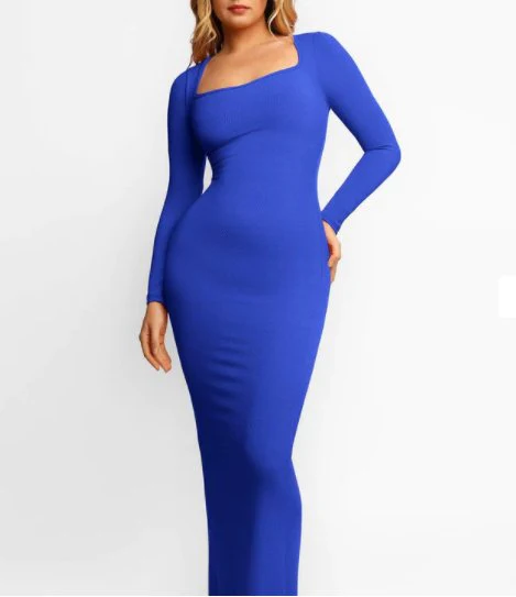 CASUAL SOFT LOUNGE LONG SLEEVE MAXI DRESS - Image 7
